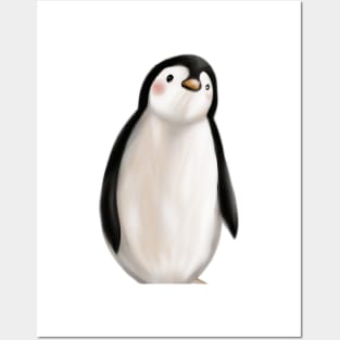 Cute Penguin Drawing Posters and Art